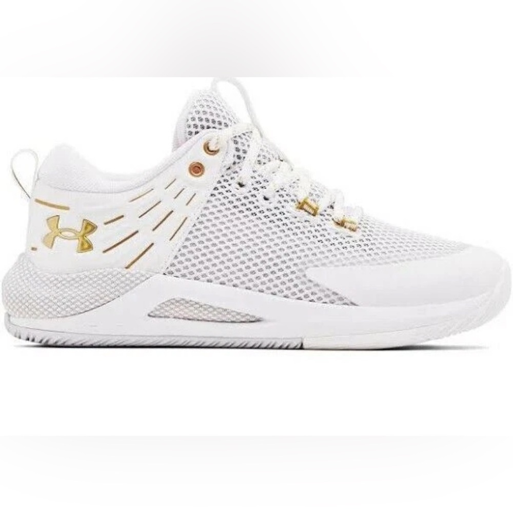 Under Armour HOVR Block City Volleyball Shoe Women's US 5.5  White Gold